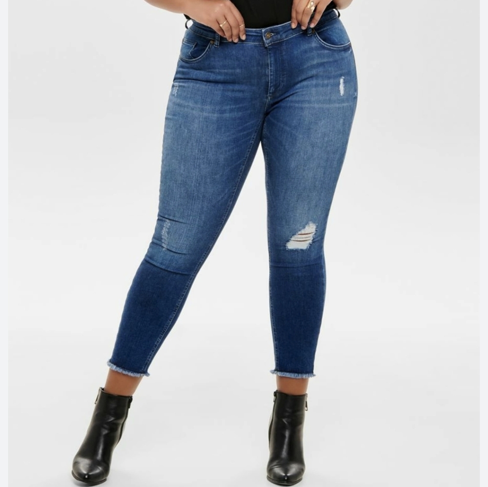 Cropped Jegging 26W Ava & Viv Plus Size Denim Blue Jean Pants